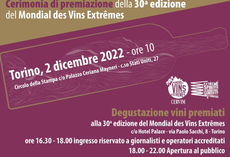 Cerimonia di premiazione del Mondial des Vins Extrêmes e di Extreme Sipirits International Contest 2022